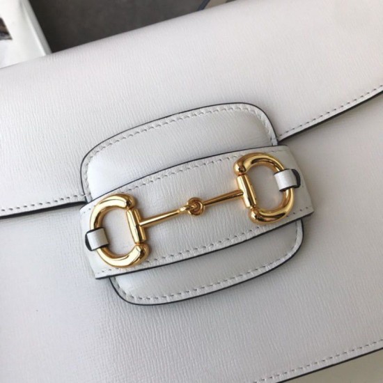 Replica Gucci 1955 Horsebit Small Shoulder Bag 602204 White Replica Gucci 1955 Horsebit Small Shoulder Bag 602204 White