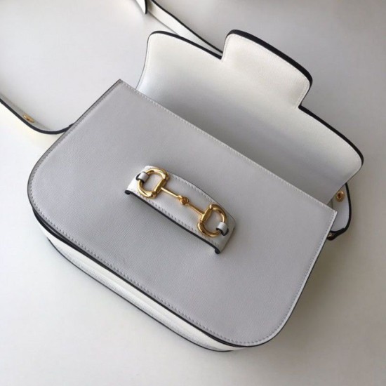 Replica Gucci 1955 Horsebit Small Shoulder Bag 602204 White Replica Gucci 1955 Horsebit Small Shoulder Bag 602204 White