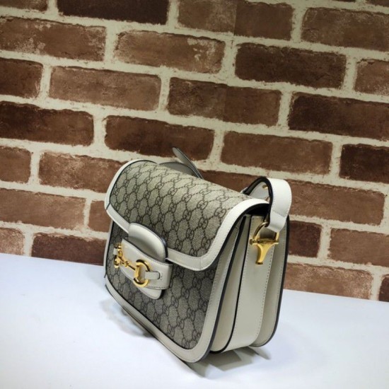 Replica Gucci 1955 Horsebit Small Shoulder Bag 602204 White Replica Gucci 1955 Horsebit Small Shoulder Bag 602204 White