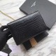 Fake YSL Saint Laurent Mini Kate Chain Wallet Crocodile Embossed Leather Black Gold Hardware Replica Replica YSL Saint Laurent Mini Kate Chain Wallet Crocodile Embossed Leather Black Gold Hardware