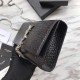 Fake YSL Saint Laurent Mini Kate Chain Wallet Crocodile Embossed Leather Black Silver Hardware Replica Replica YSL Saint Laurent Mini Kate Chain Wallet Crocodile Embossed Leather Black Silver Hardware