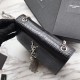 Fake YSL Saint Laurent Mini Kate Chain Wallet Crocodile Embossed Leather Black Silver Hardware Replica Replica YSL Saint Laurent Mini Kate Chain Wallet Crocodile Embossed Leather Black Silver Hardware