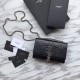 Fake YSL Saint Laurent Mini Kate Chain Wallet Crocodile Embossed Leather Black Silver Hardware Replica Replica YSL Saint Laurent Mini Kate Chain Wallet Crocodile Embossed Leather Black Silver Hardware