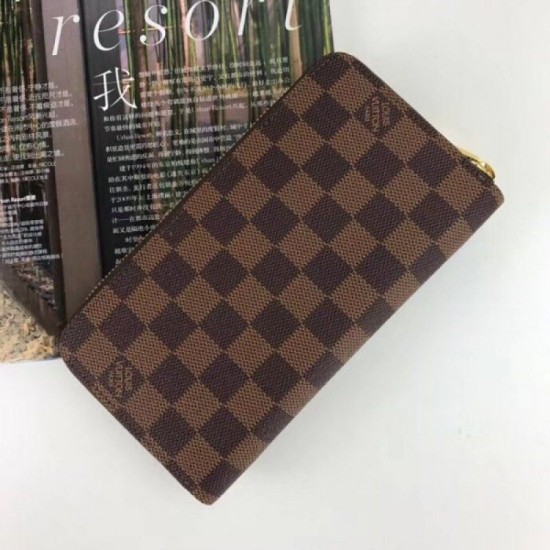 Replica Louis Vuitton Zippy Wallet Damier Ebene Canvas N60046