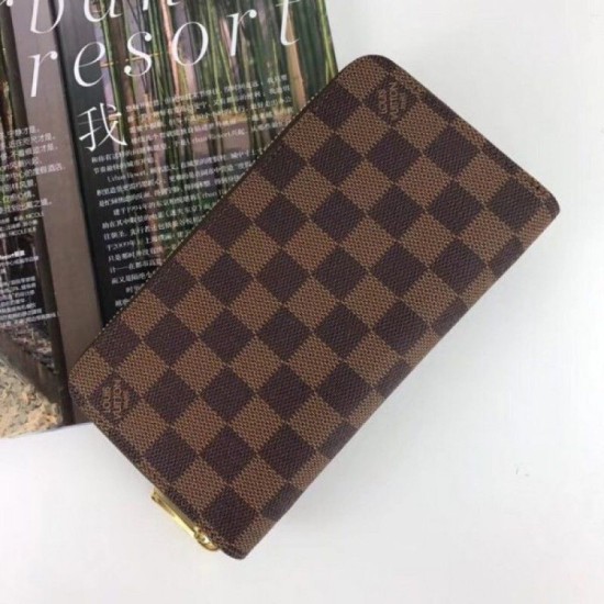 Replica Louis Vuitton Zippy Wallet Damier Ebene Canvas N60046