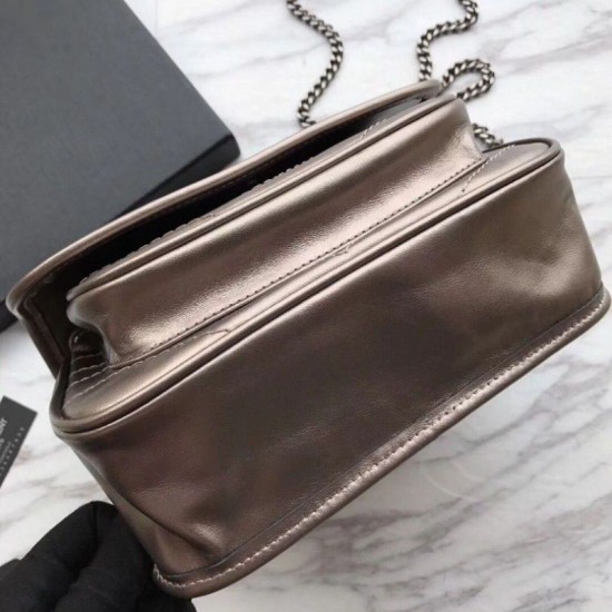 Replica YSL Saint Laurent Medium Niki Chain Bag Gray Fake YSL Saint Laurent Medium Niki Chain Bag Gray Replica