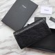 Fake YSL Saint Laurent Niki Large Wallet Crinkled Vintage Leather Black Replica Fake YSL Saint Laurent Niki Large Wallet Crinkled Vintage Leather Black Replica