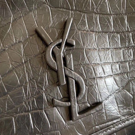 Replica YSL Saint Laurent Medium Niki Chain Bag Crocodile Black Fake YSL Saint Laurent Medium Niki Chain Bag Crocodile Black Replica