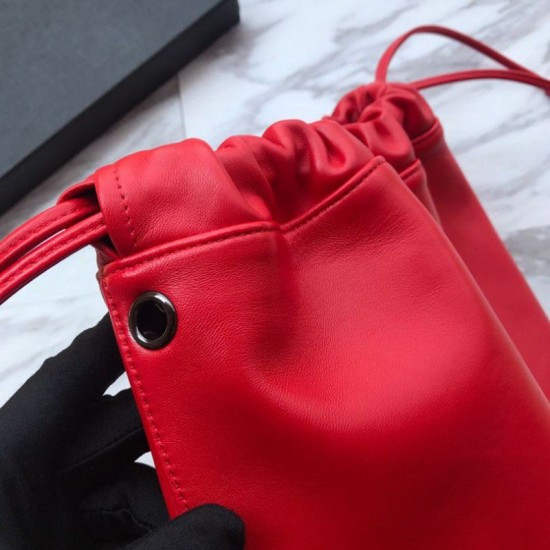 Replica YSL Saint Laurent Teddy Bucket Bag Red