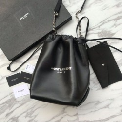 Replica YSL Saint Laurent Teddy Bucket Bag Black