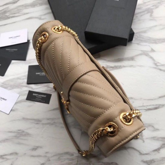 Replica YSL Saint Laurent Envelope Small Bag Grain Embossed Apricot Replica YSL Saint Laurent Envelope Small Bag Grain Embossed Apricot