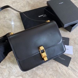 Replica YSL Saint Laurent Carre Satchel Monogram Bag Black
