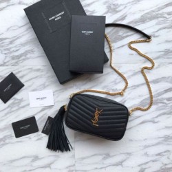 Replica YSL Saint Laurent LouLou Chain Bag Black