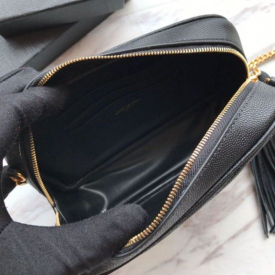 Replica YSL Saint Laurent LouLou Chain Bag Black Replica YSL Saint Laurent LouLou Chain Bag Black