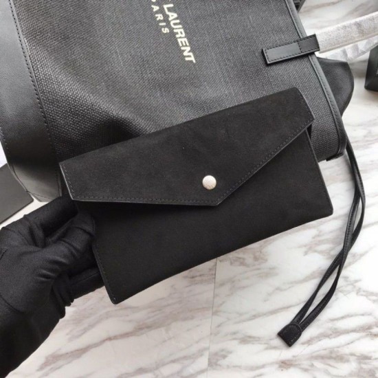 Replica YSL Saint Lauren Shopping Tote Bags Black Replica YSL Saint Lauren Shopping Tote Bags Black