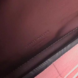 Fake YSL Saint Laurent Grained Matelasse Chain Wallet Rose Replica