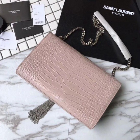 Replica YSL Saint Laurent Medium Kate Monogram Tassel Croco Leather Shoulder Bag Apricot Replica YSL Saint Laurent Medium Kate Monogram Tassel Croco Leather Shoulder Bag Apricot