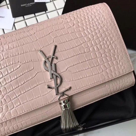 Replica YSL Saint Laurent Medium Kate Monogram Tassel Croco Leather Shoulder Bag Apricot Replica YSL Saint Laurent Medium Kate Monogram Tassel Croco Leather Shoulder Bag Apricot