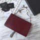 Fake YSL Saint Laurent Medium Kate Monogram Tassel Croco Leather Shoulder Bag Claret Replica Replica YSL Saint Laurent Medium Kate Monogram Tassel Croco Leather Shoulder Bag Claret