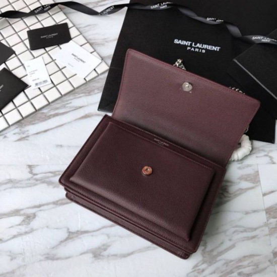 Replica YSL Saint Laurent Medium Sunset Bag Bordeaux