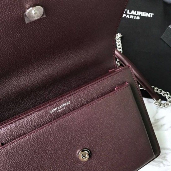 Replica YSL Saint Laurent Medium Sunset Bag Bordeaux