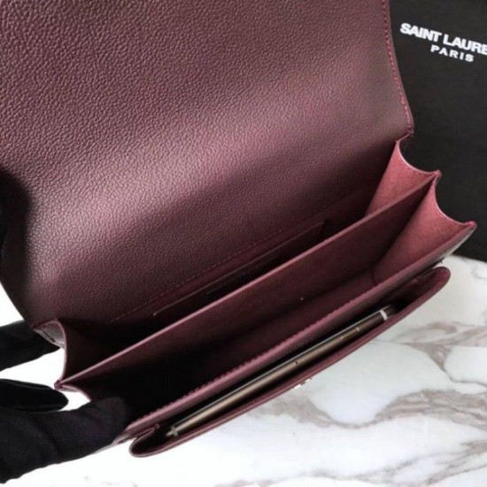 Replica YSL Saint Laurent Medium Sunset Bag Bordeaux