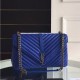 Replica Saint Laurent Large Monogram College Bag in Blue Goatskin Replica Saint Laurent Large Monogram College Bag in Blue Goatskin