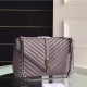 Replica Saint Laurent Large Monogram College Bag in Grey Goatskin Replica Saint Laurent Large Monogram College Bag in Grey Goatskin