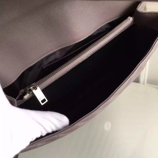Replica Saint Laurent Large Monogram College Bag in Grey Goatskin Replica Saint Laurent Large Monogram College Bag in Grey Goatskin