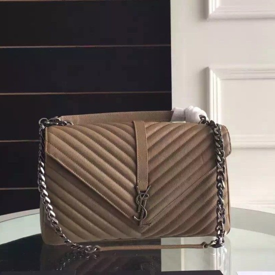 Fake Saint Laurent Large Monogram College Bag in Havane Goatskin Replica Fake Saint Laurent Large Monogram College Bag in Havane Goatskin Replica