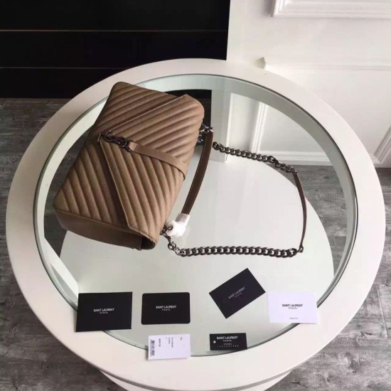 Fake Saint Laurent Large Monogram College Bag in Havane Goatskin Replica Fake Saint Laurent Large Monogram College Bag in Havane Goatskin Replica