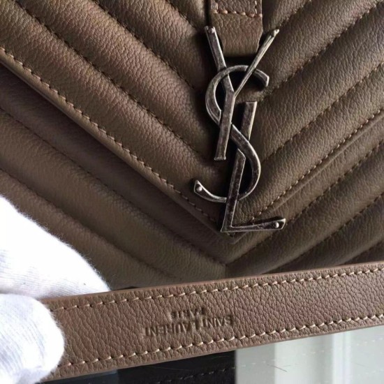 Fake Saint Laurent Large Monogram College Bag in Havane Goatskin Replica Fake Saint Laurent Large Monogram College Bag in Havane Goatskin Replica