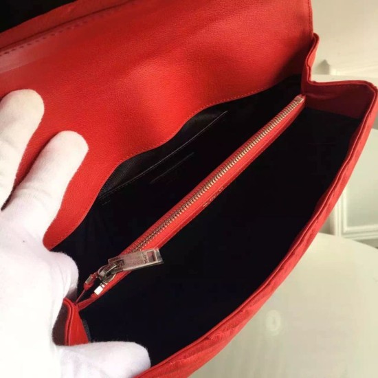 Fake Saint Laurent Large Monogram College Bag in Red Goatskin Replica Fake Saint Laurent Large Monogram College Bag in Red Goatskin Replica