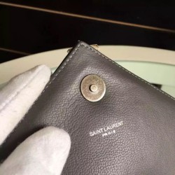 Fake Saint Laurent Medium Monogram College Bag in Anthracite Goatskin Replica Replica Saint Laurent Medium Monogram College Bag in Anthracite Goatskin