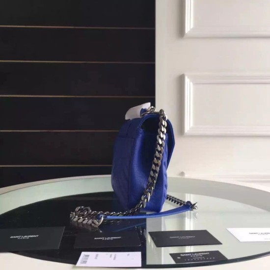 Replica Saint Laurent Medium Monogram College Bag in Blue Goatskin Replica Saint Laurent Medium Monogram College Bag in Blue Goatskin