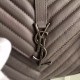Fake Saint Laurent Medium Monogram College Bag in Grey Goatskin Replica Replica Saint Laurent Medium Monogram College Bag in Grey Goatskin