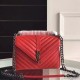 Fake Saint Laurent Medium Monogram College Bag in Red Goatskin Replica Replica Saint Laurent Medium Monogram College Bag in Red Goatskin
