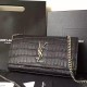 Replica Saint Laurent Medium Satchel Bag In Black Crocodile Calfskin Replica Saint Laurent Medium Satchel Bag In Black Crocodile Calfskin