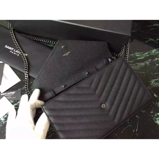 Replica Saint Laurent So Black Chain Wallet In Grained Leather Replica Saint Laurent So Black Chain Wallet In Grained Leather