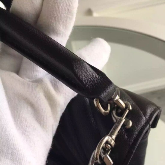 Replica Saint Laurent Medium Monogram College Bag in Black Goatskin Fake Saint Laurent Medium Monogram College Bag in Black Goatskin Replica