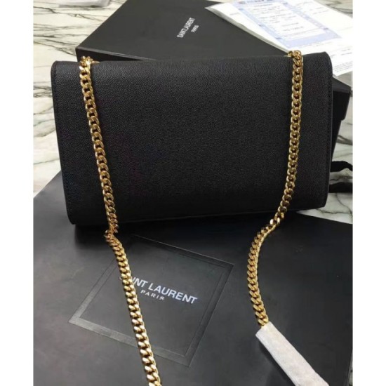 Fake Saint Lauren Classic Medium KATE Monogram Satchel Black Replica Replica Saint Lauren Classic Medium KATE Monogram Satchel Black