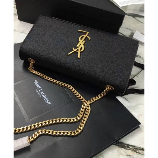 Fake Saint Lauren Classic Medium KATE Monogram Satchel Black Replica Replica Saint Lauren Classic Medium KATE Monogram Satchel Black