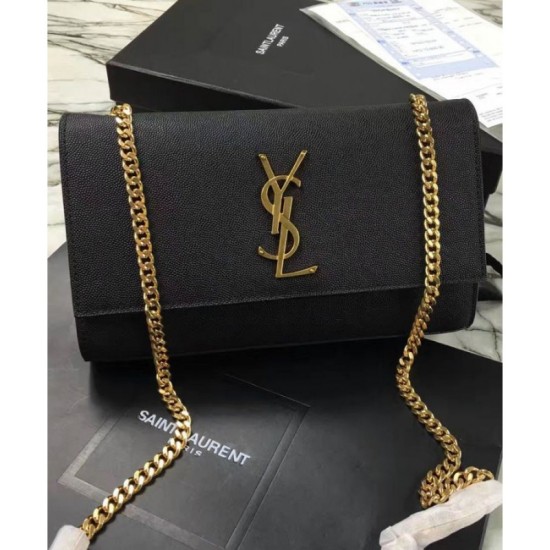 Fake Saint Lauren Classic Medium KATE Monogram Satchel Black Replica Replica Saint Lauren Classic Medium KATE Monogram Satchel Black