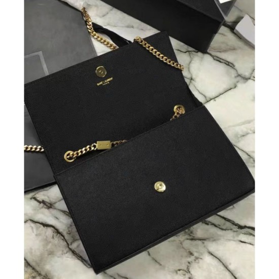 Fake Saint Lauren Classic Medium KATE Monogram Satchel Black Replica Replica Saint Lauren Classic Medium KATE Monogram Satchel Black