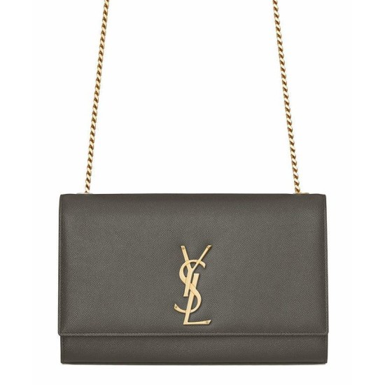 Fake Saint Lauren Classic Medium KATE Monogram Satchel Dark Gray Replica Replica Saint Lauren Classic Medium KATE Monogram Satchel Dark Gray