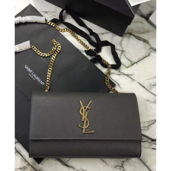 Fake Saint Lauren Classic Medium KATE Monogram Satchel Dark Gray Replica Replica Saint Lauren Classic Medium KATE Monogram Satchel Dark Gray