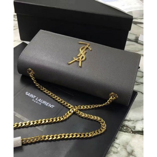 Fake Saint Lauren Classic Medium KATE Monogram Satchel Dark Gray Replica Replica Saint Lauren Classic Medium KATE Monogram Satchel Dark Gray
