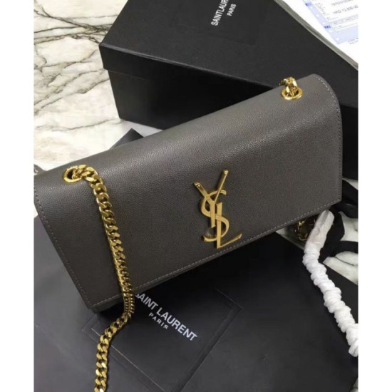 Fake Saint Lauren Classic Medium KATE Monogram Satchel Dark Gray Replica Replica Saint Lauren Classic Medium KATE Monogram Satchel Dark Gray