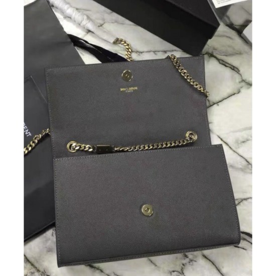 Fake Saint Lauren Classic Medium KATE Monogram Satchel Dark Gray Replica Replica Saint Lauren Classic Medium KATE Monogram Satchel Dark Gray