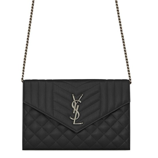 Replica Saint Lauren Monogram Chain Wallet Black Fake Saint Lauren Monogram Chain Wallet Black Replica